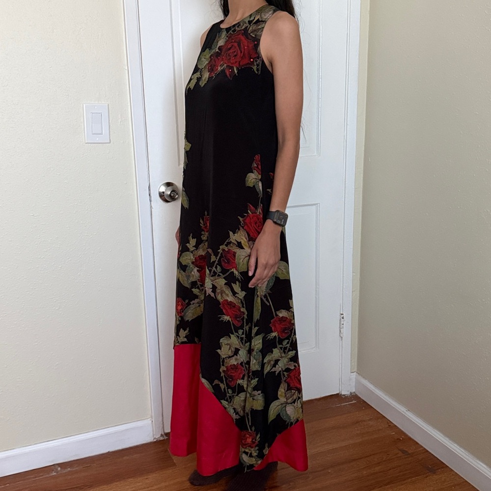 FORMAL ROSE PRINT GOWN - Picture 4 of 10